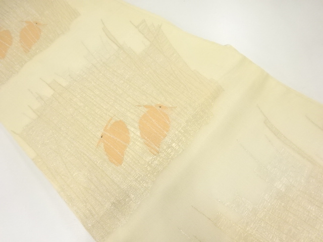 JAPANESE FUKURO OBI FOR SUMMER / WOVEN MANDARIN DUCK